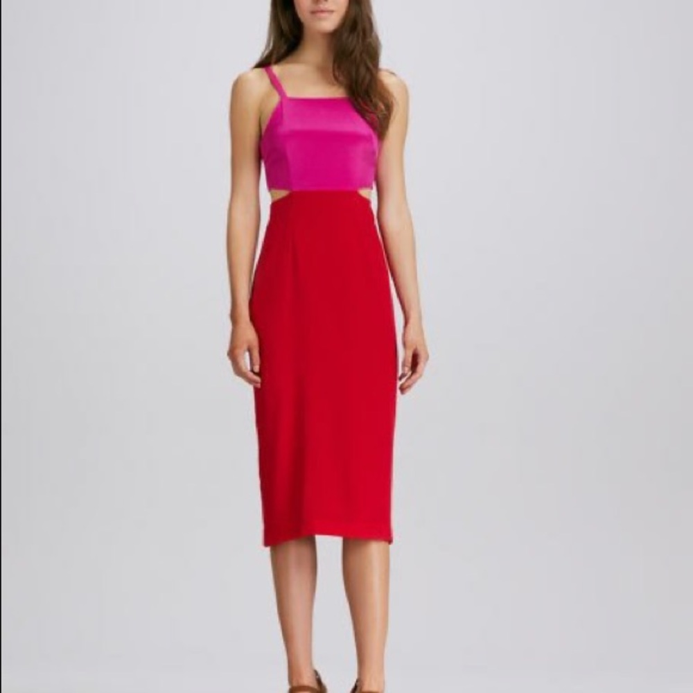 Mara Hoffman Colorblock Cutout Midi Dress